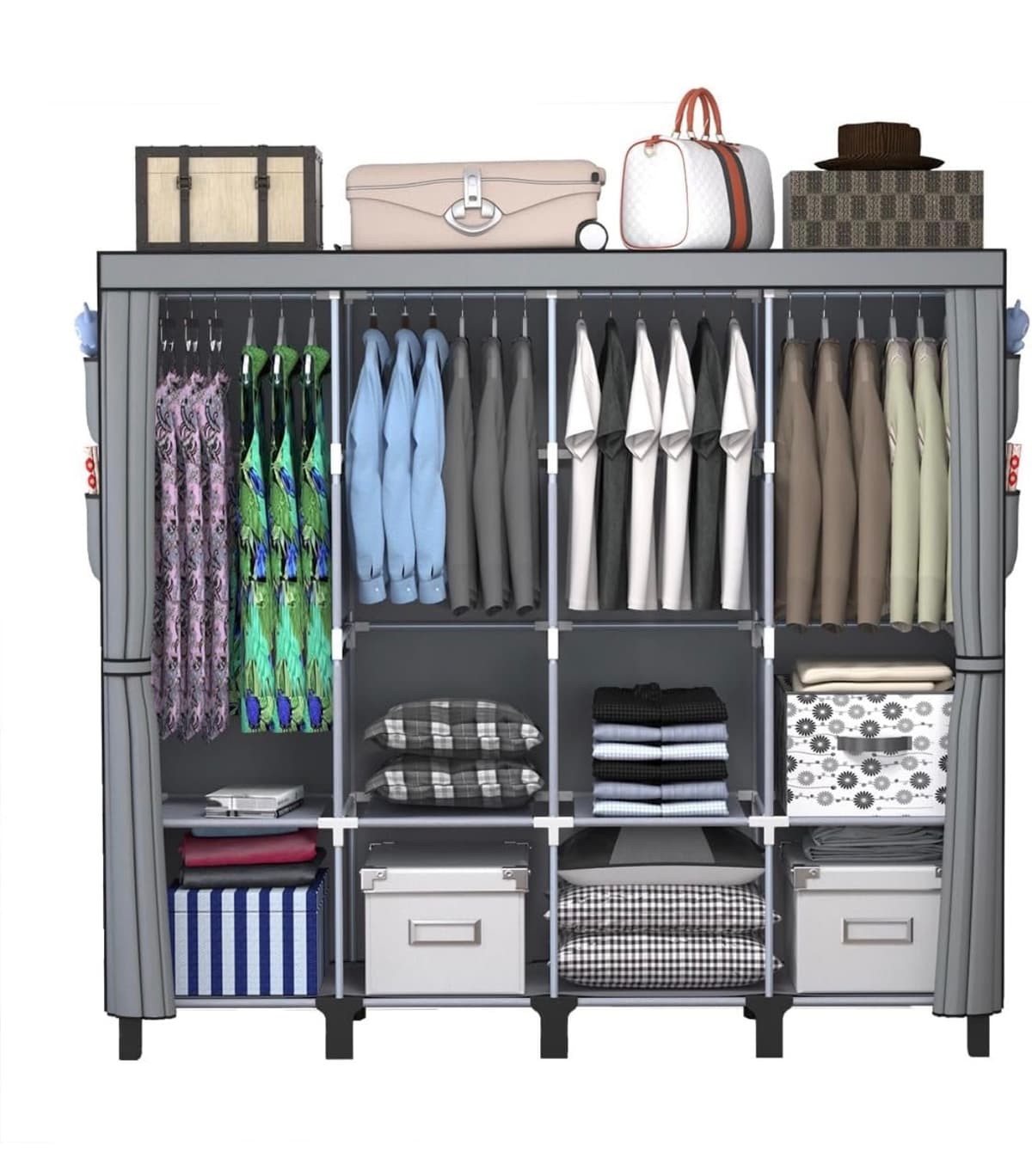 Portable Wardrobe, Large Capacity Closet Storage