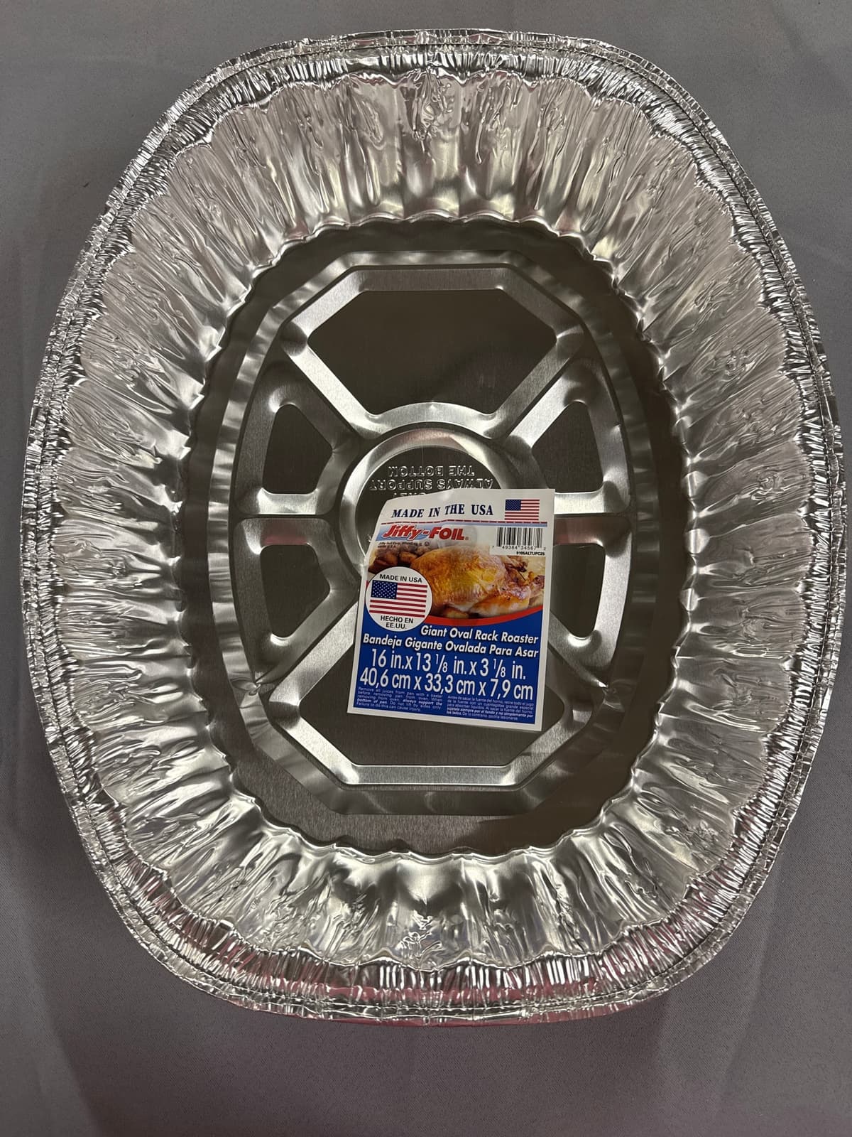 Jiffy-Foil Giant Oval Rack Roaster (3 Pans)