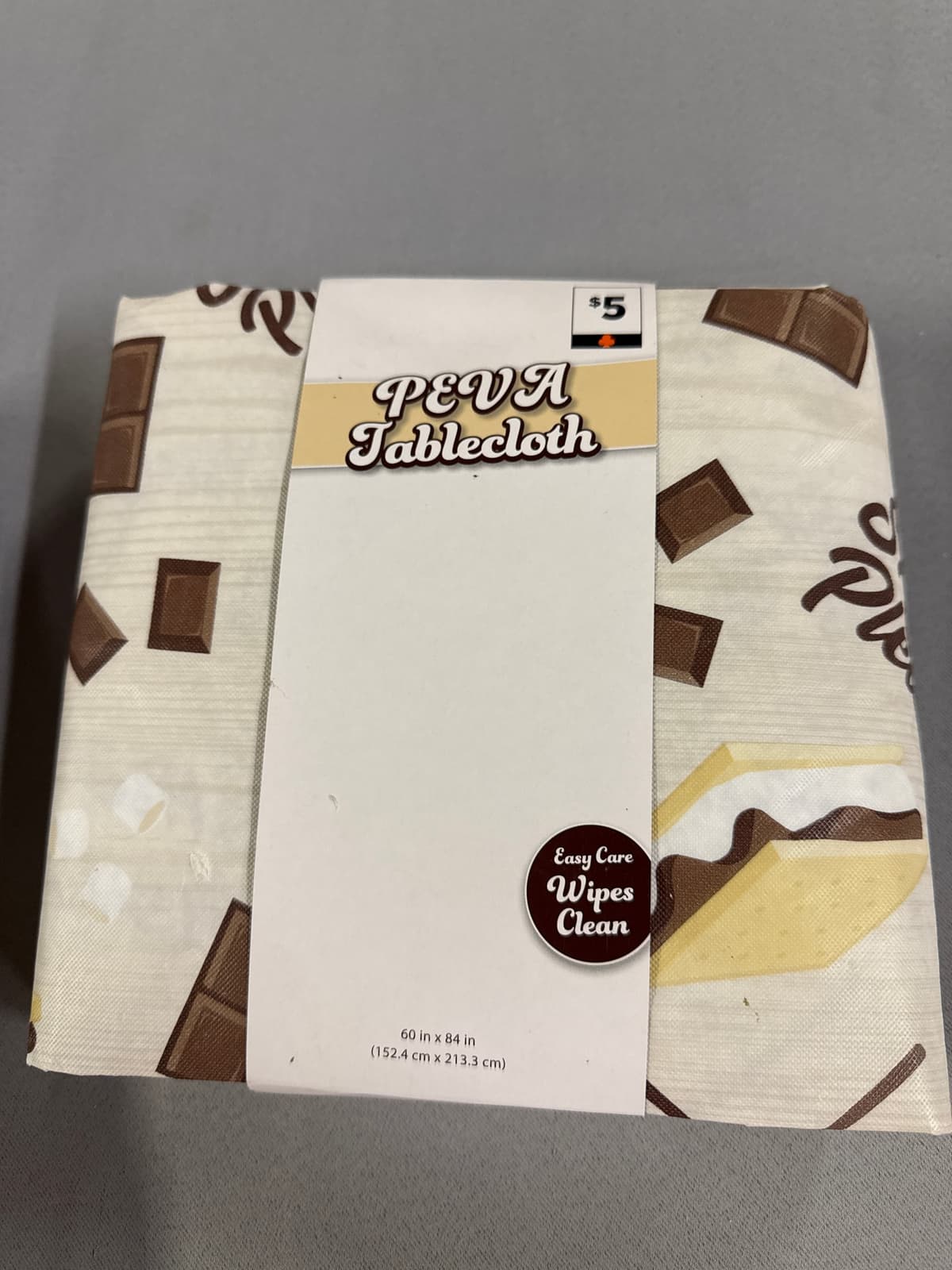 PEVA Tablecloth With S’mores Design