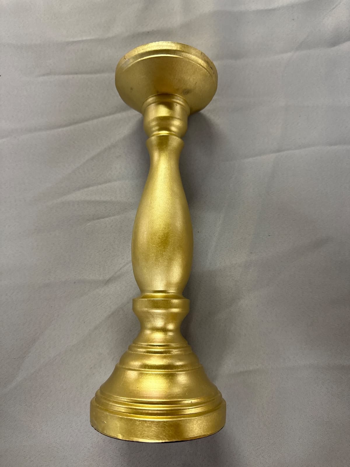 Matte Gold Tone Floral Candle Holder