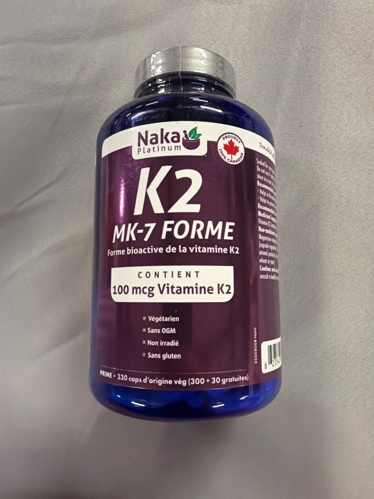Naka Platinum K2 (MK-7 Form) 100 mcg - 330 Veggie