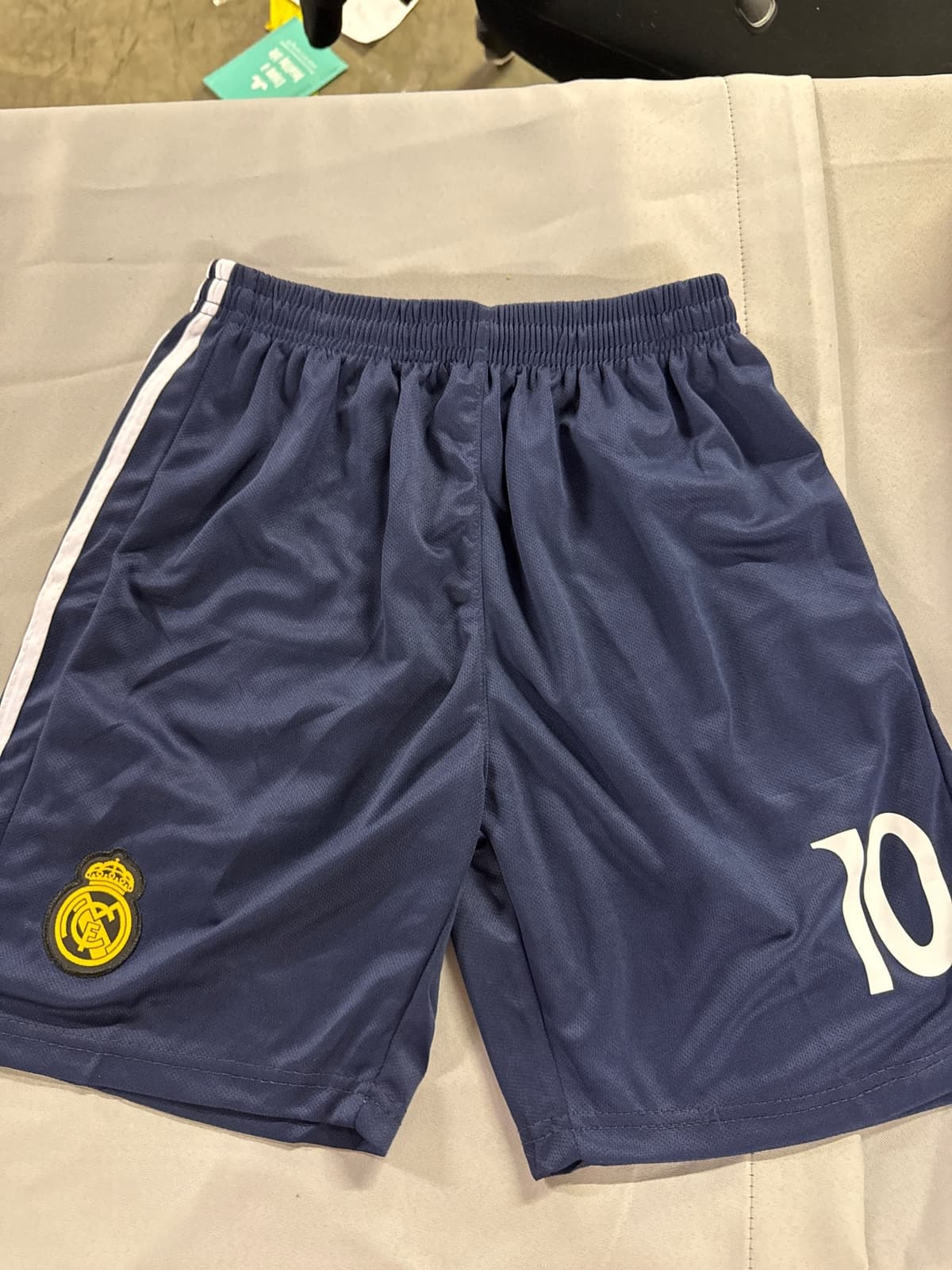 Boys Sz 30 Soccer Shorts #10 Navy