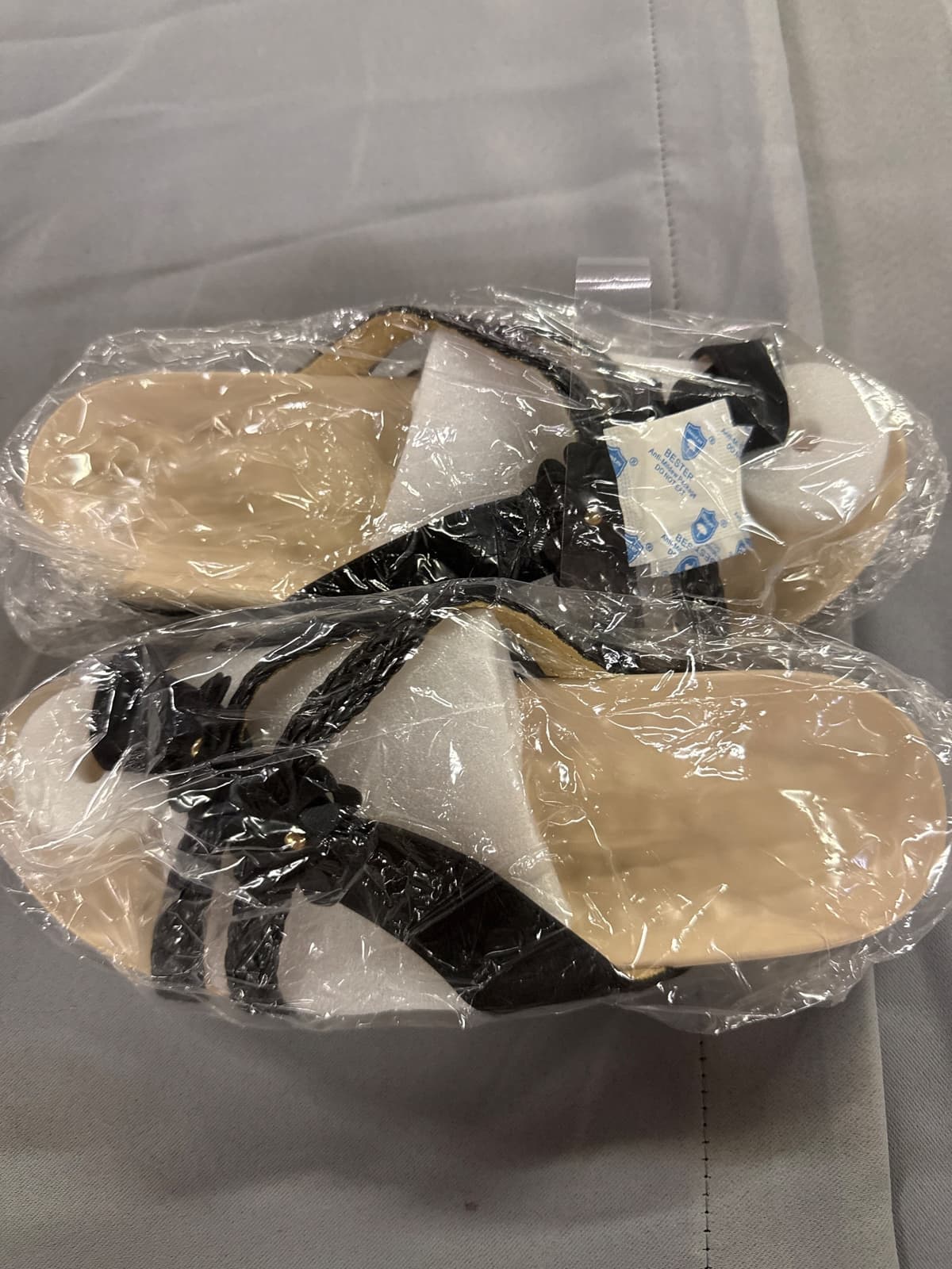 Women's Orthotic Flips Flops Sandals Black (8.5)