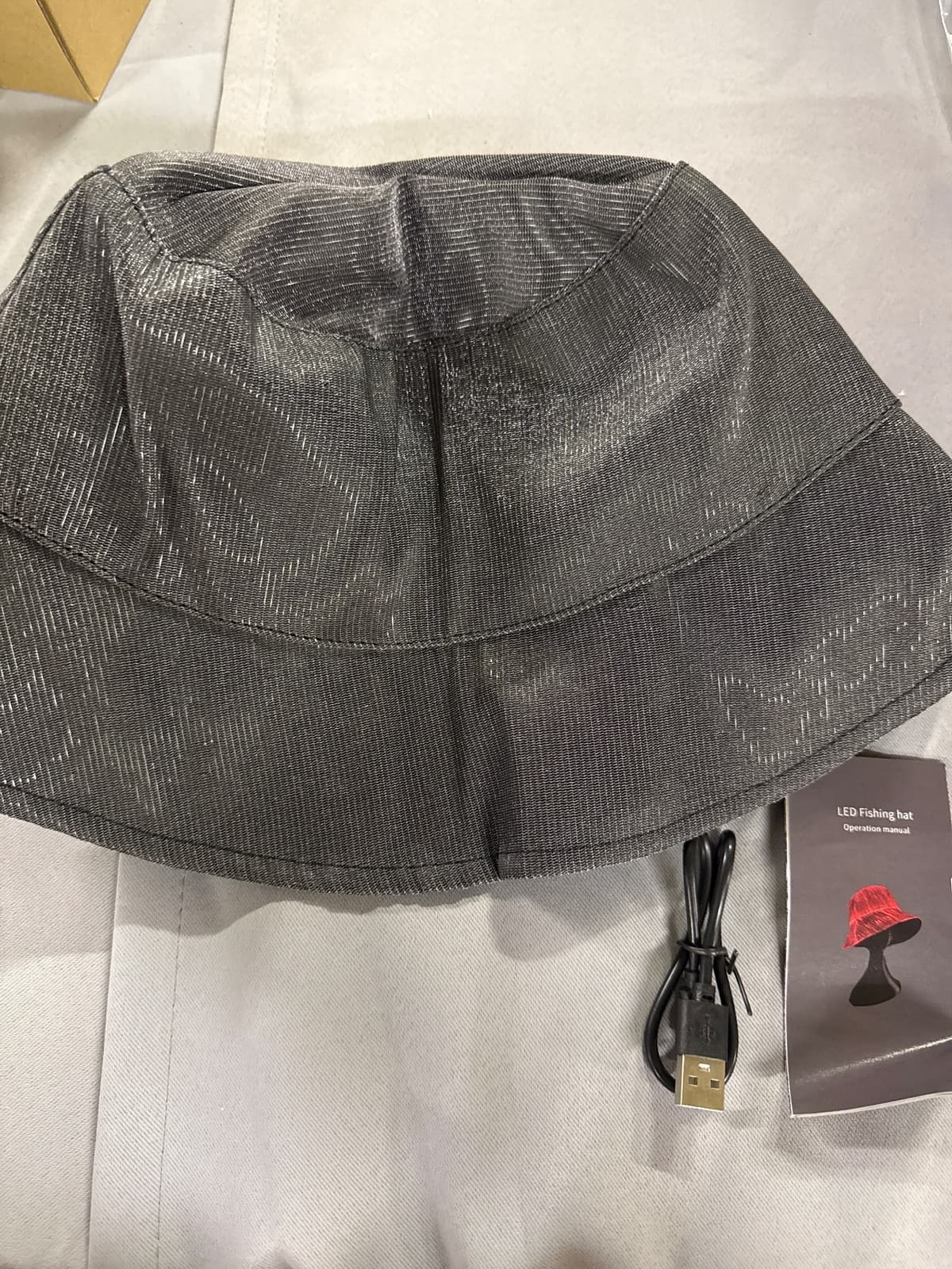 LED Rave Bucket Hat Light up Fisherman Cap Party