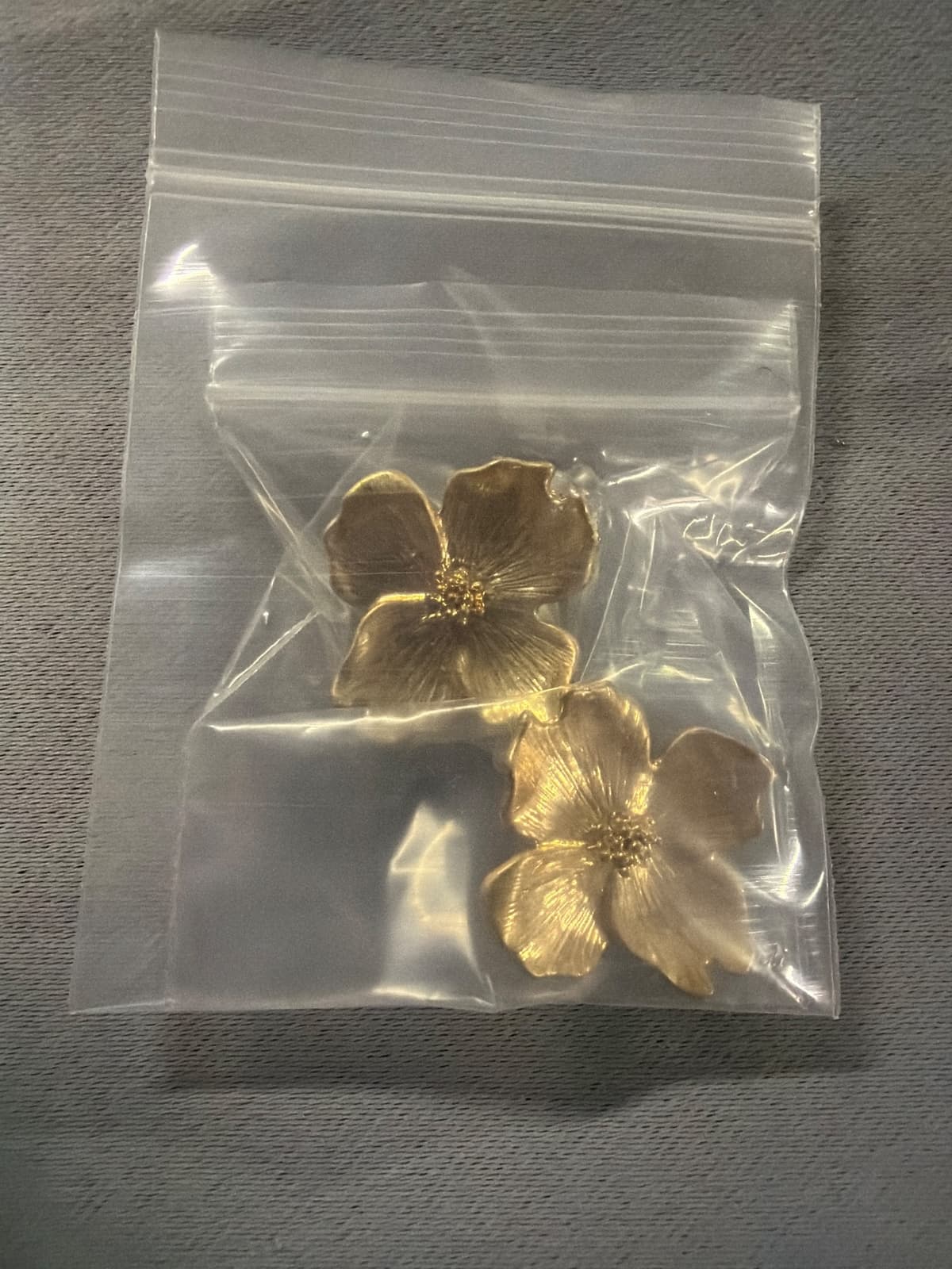 Gold Plated Flower Earrings