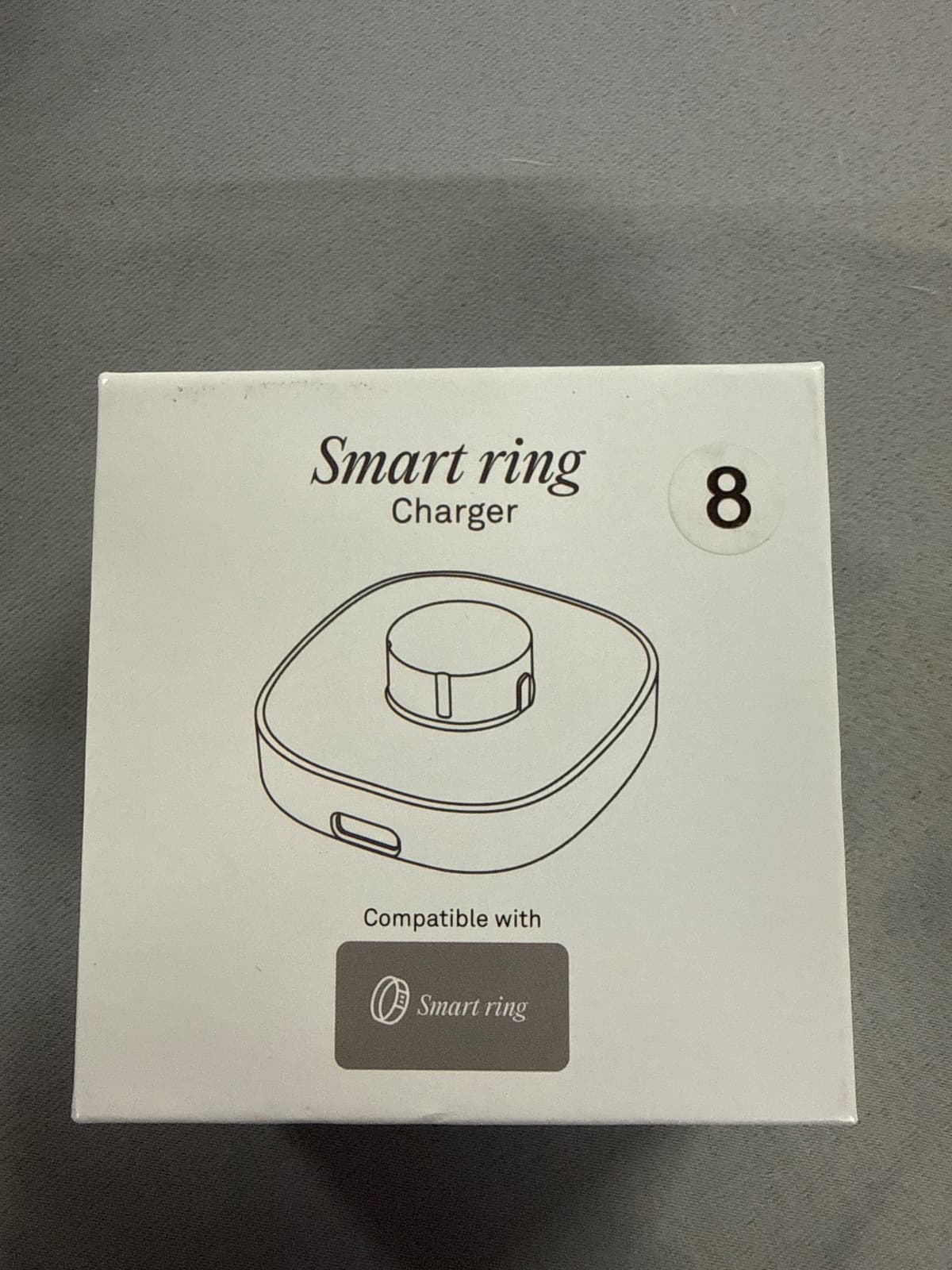 Smart Ring Charger Compatible with Oura, Size 8