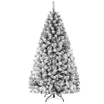 Costway 6-ft Flocked White Artificial Tree