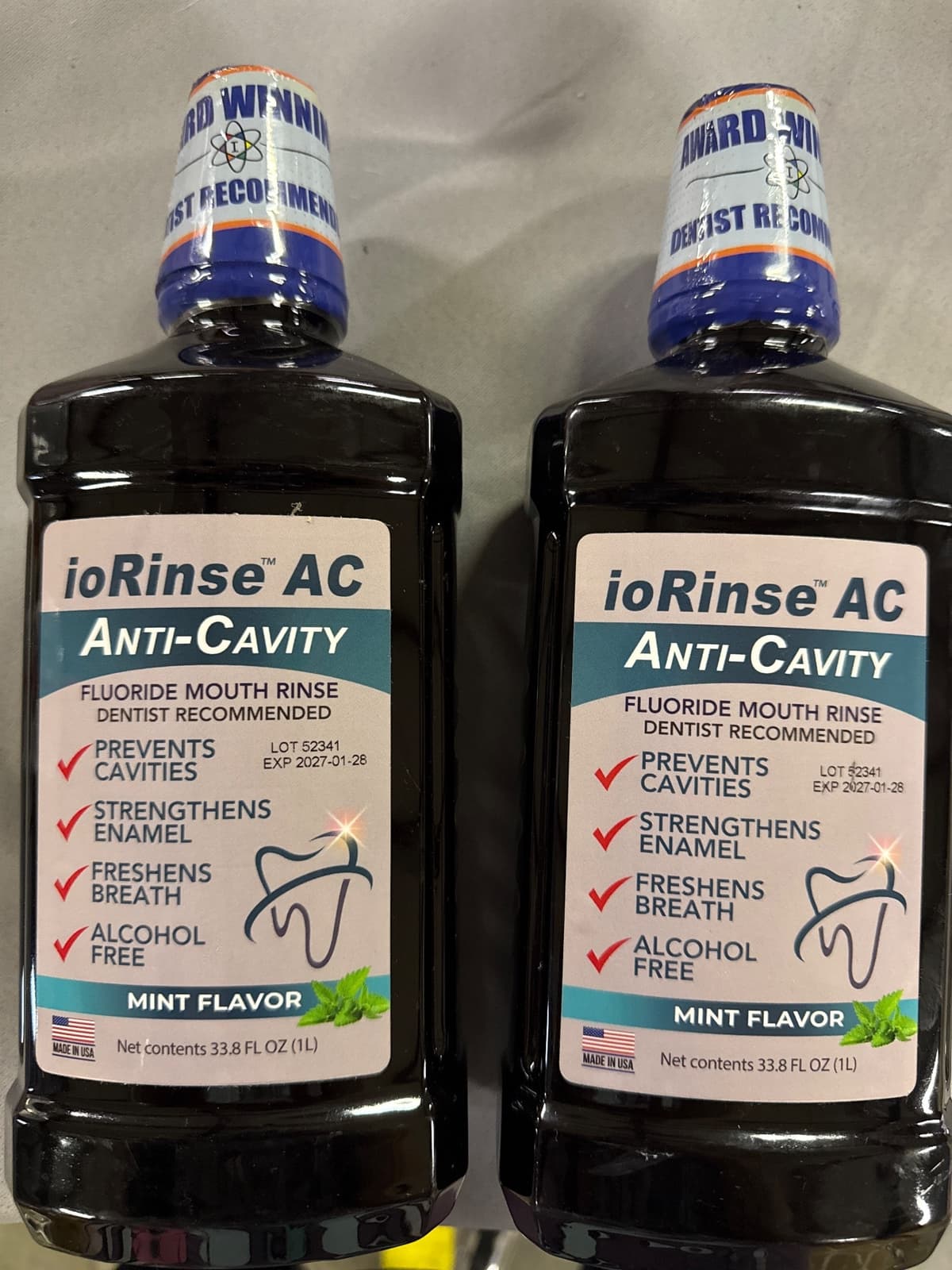 ioRinse AC Mouthwash Alcohol-Free, 33.8 floz (2)