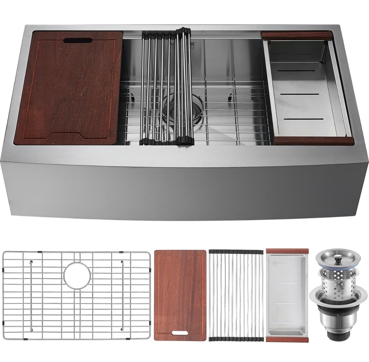 VEVOR 36” Farmhouse Workstation Kitchen Sink