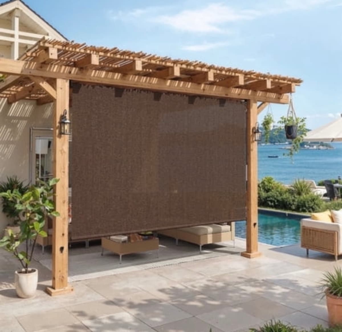 Vicllax 9’ x 8’ Outdoor Roller Sun Shade