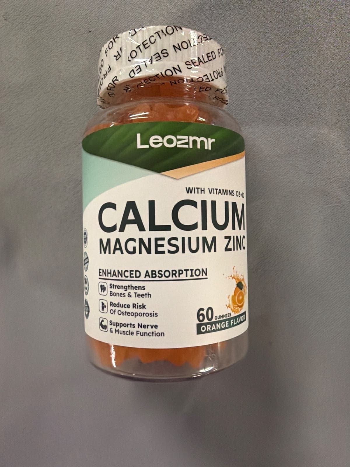 Leozmr Calcium Magnesium Zinc 60 Gummies