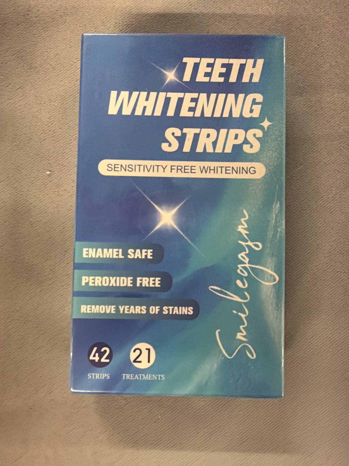 Smilegasm Teeth Whitening Strips Mint, Enamel