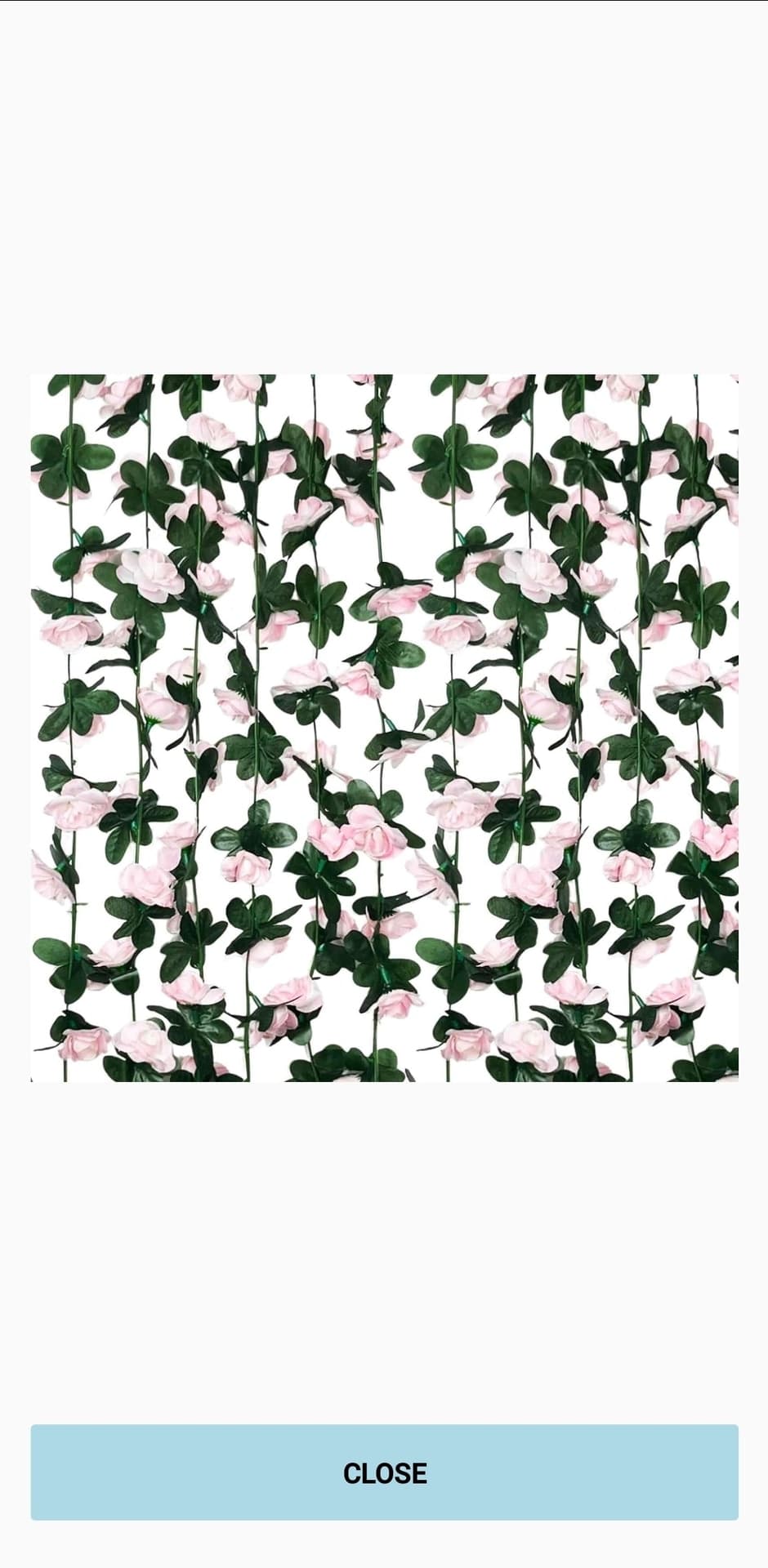12pcs Light Pink Rose Garland, Artificial Vine
