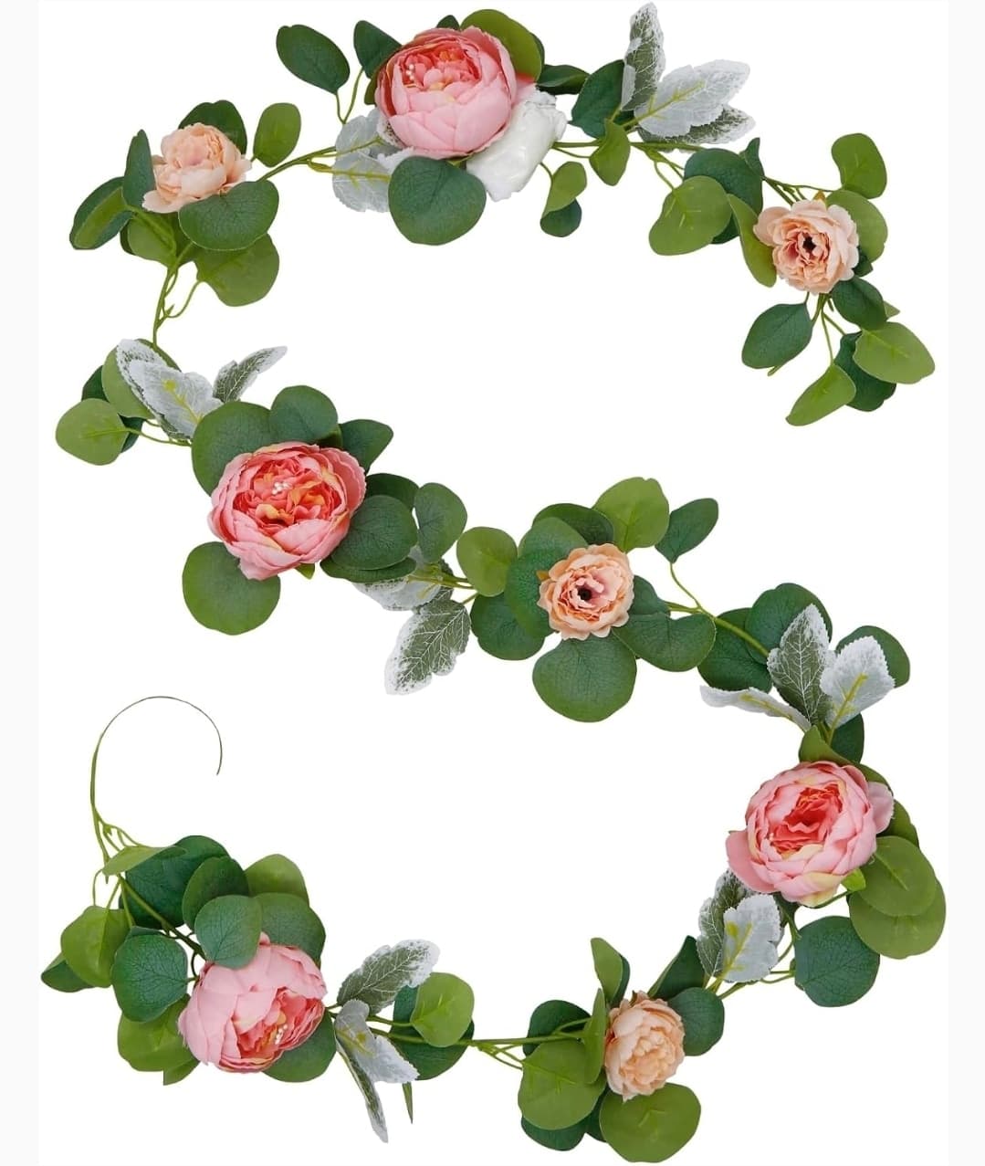 Pink Flower Garland 6pcs for Wedding Backdrop
