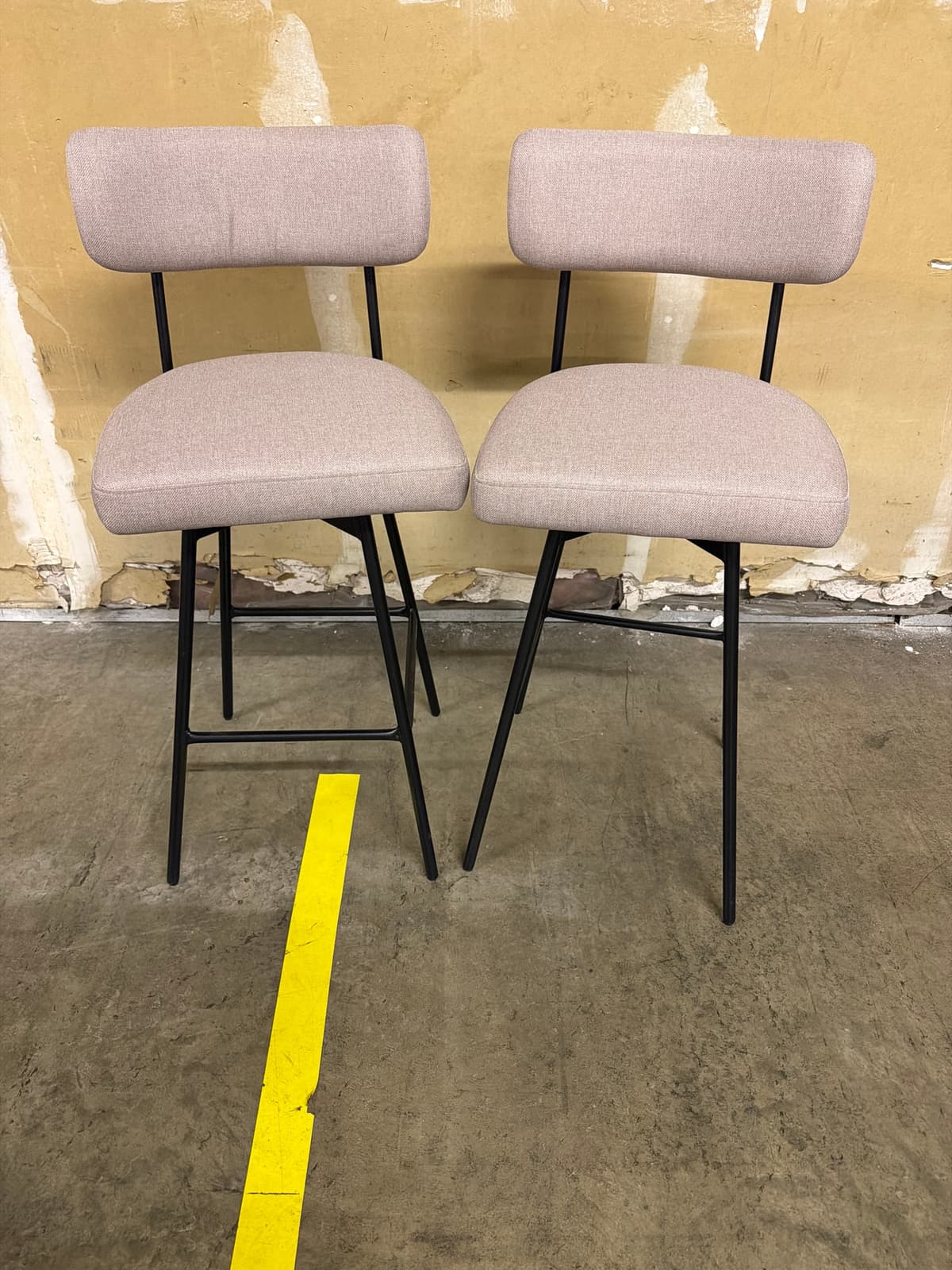 Set Of 2 Upholstered Bar Stools