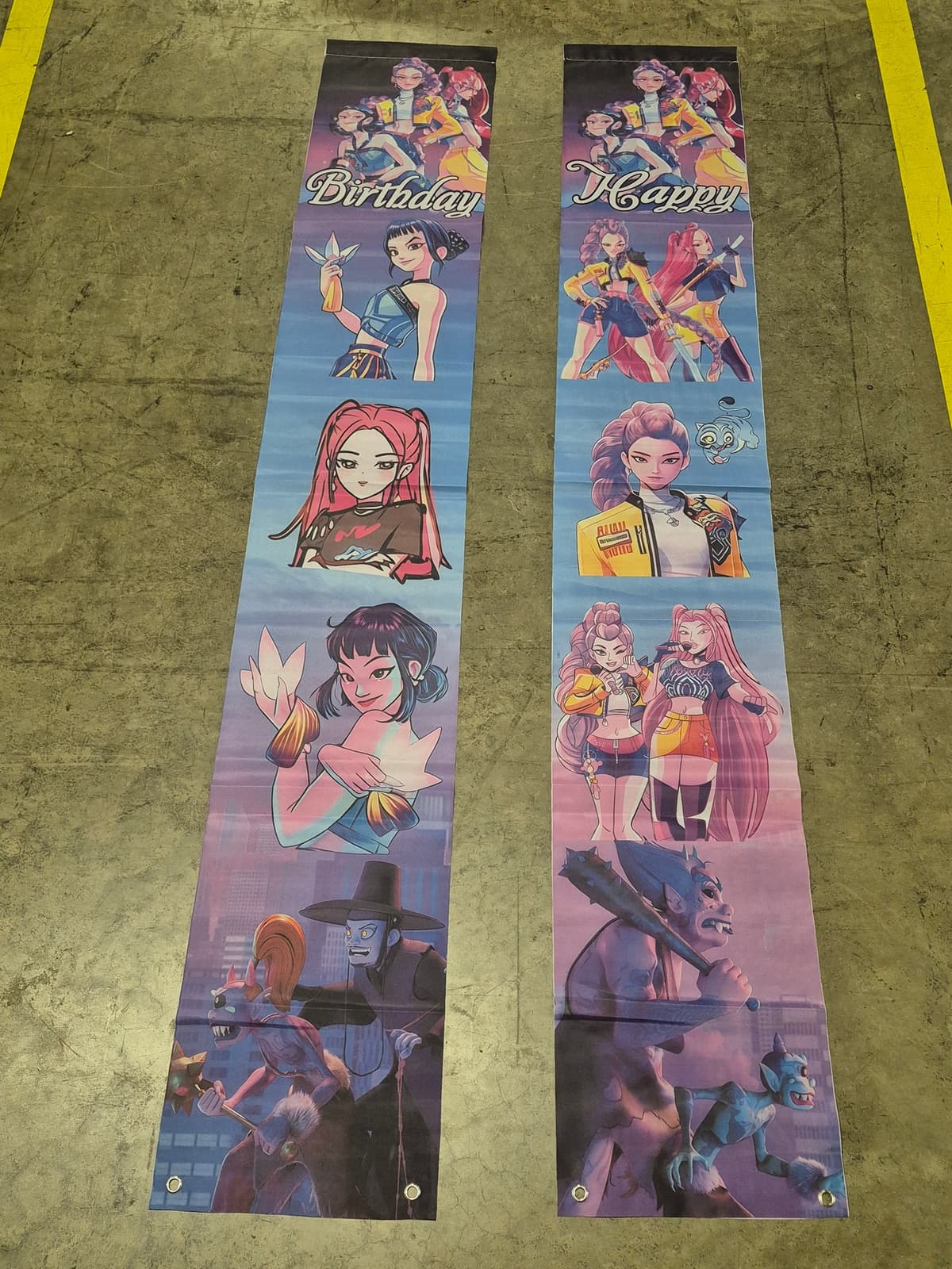 K Pop Demon Hunters Birthday Banner