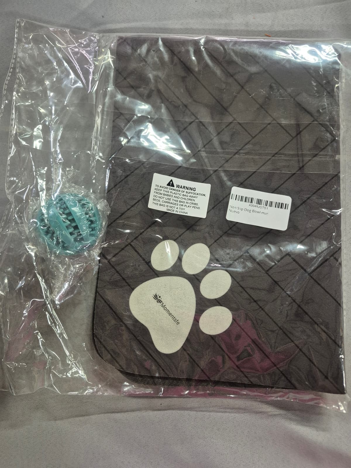 Non Slip Dog Bowl Mat & Enrichment Ball
