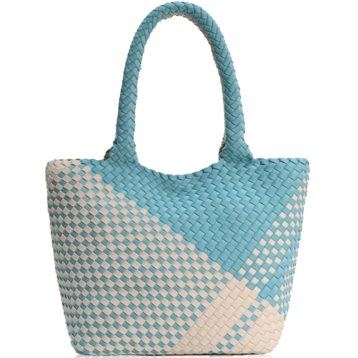 Large Woven Tote Bag, Neoprene Handbags for