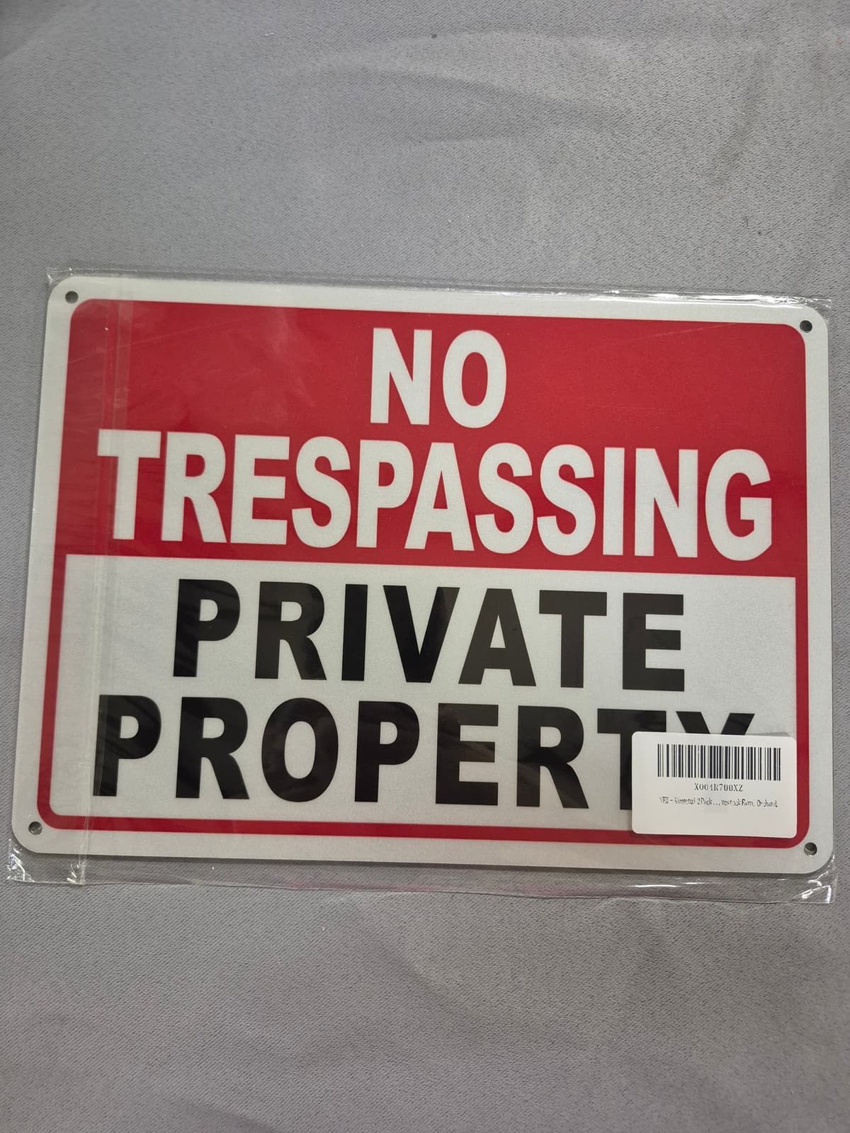 No Trespassing Private Property Metal Sign, 2