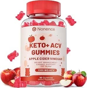 Apple Cider Vinegar Gummies, 1500MG ACV, 60 Count