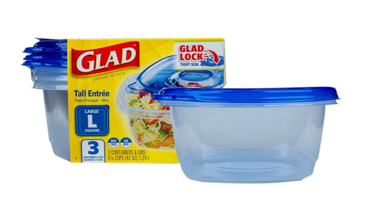 Glad GladWare Tall Entree Containers, Large (3)