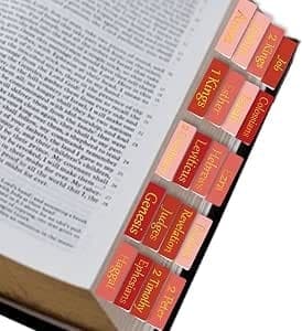 Starboling Bible Tabs,Red Reposition Laminated