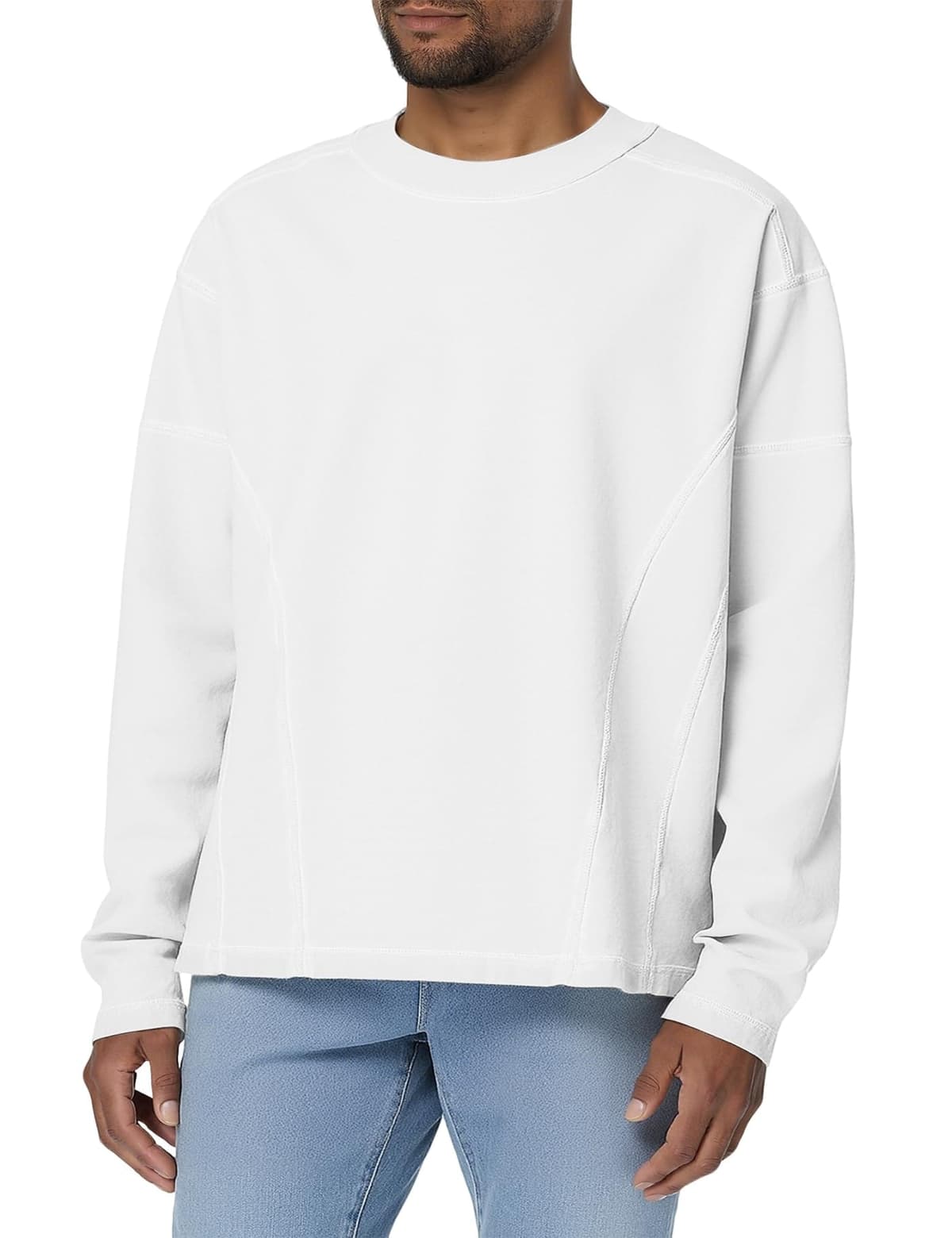 Men’s Crew Neck Sweatshirt Solid Color(XXL)