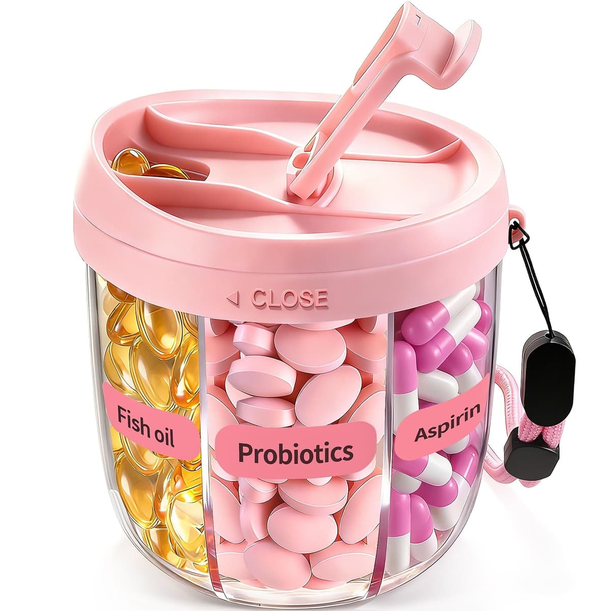 Pill Organizer,Travel Essentials Pill, Large