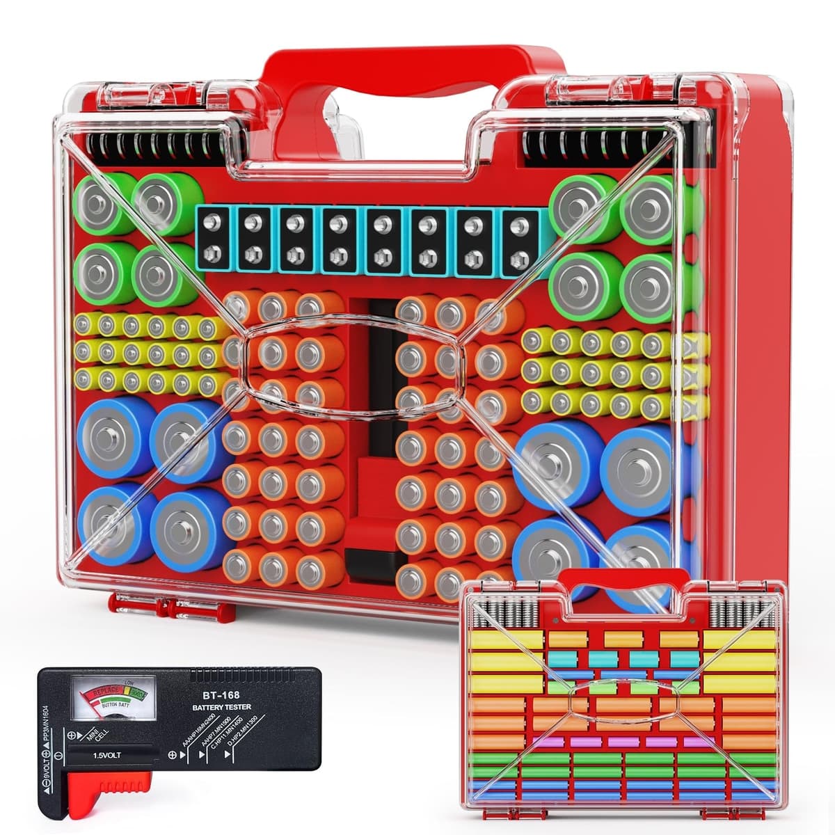 Battery Organizer Storage Holder Box Case, Large