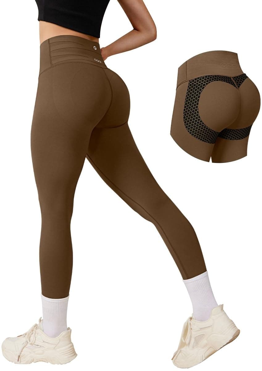 OQQ Women Yoga Leggings High Waisted Tummy (L)