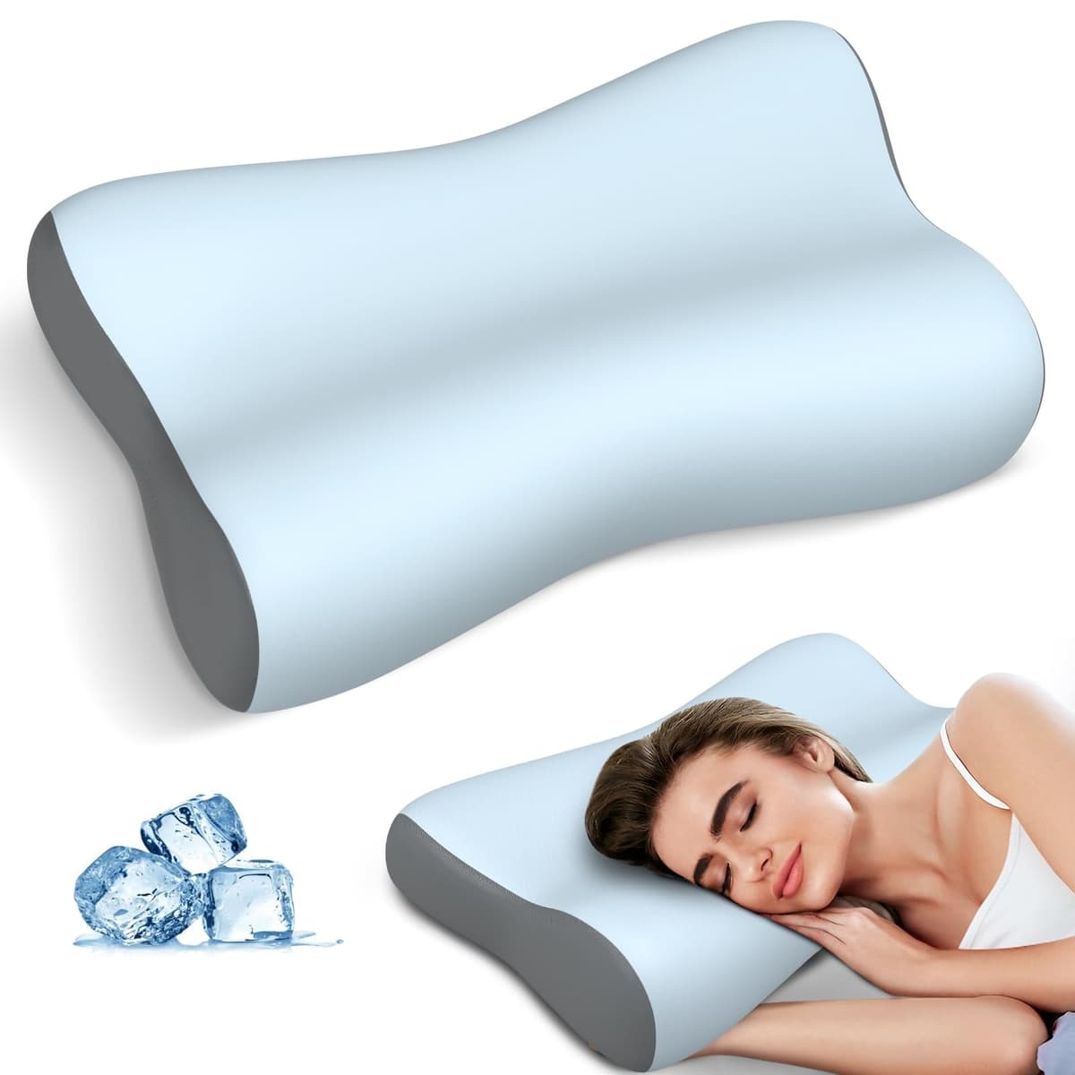 Cervical Neck Pillow, Contour Memory Foam Pillows