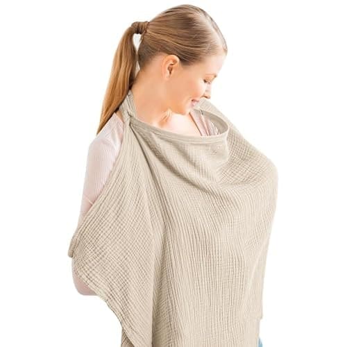 Konssy Muslin Nursing Cover Up for Breastfeeding