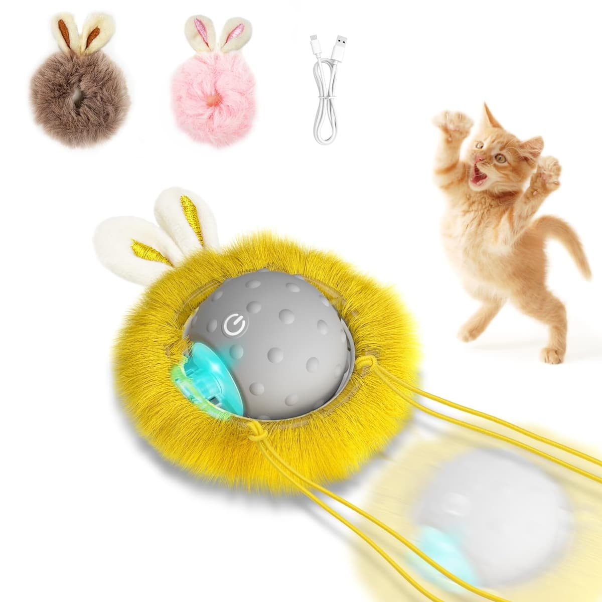 Interactive Cat Toys Ball Paw Activated, Super