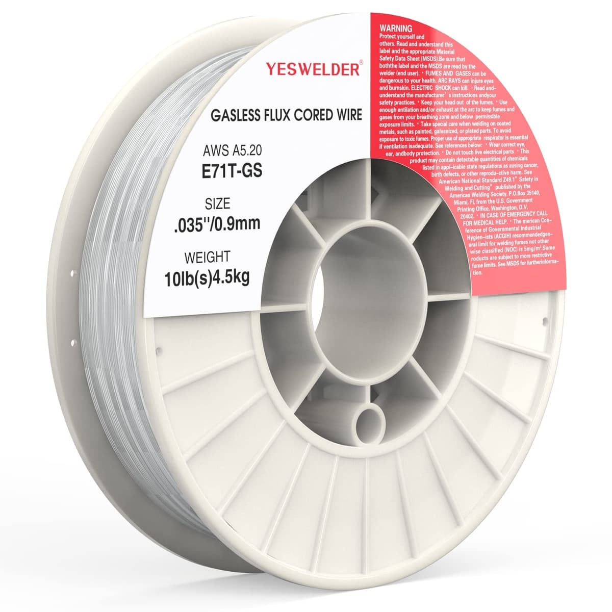 YESWELDER Gasless Flux Core MIG Wire, 0.035 in