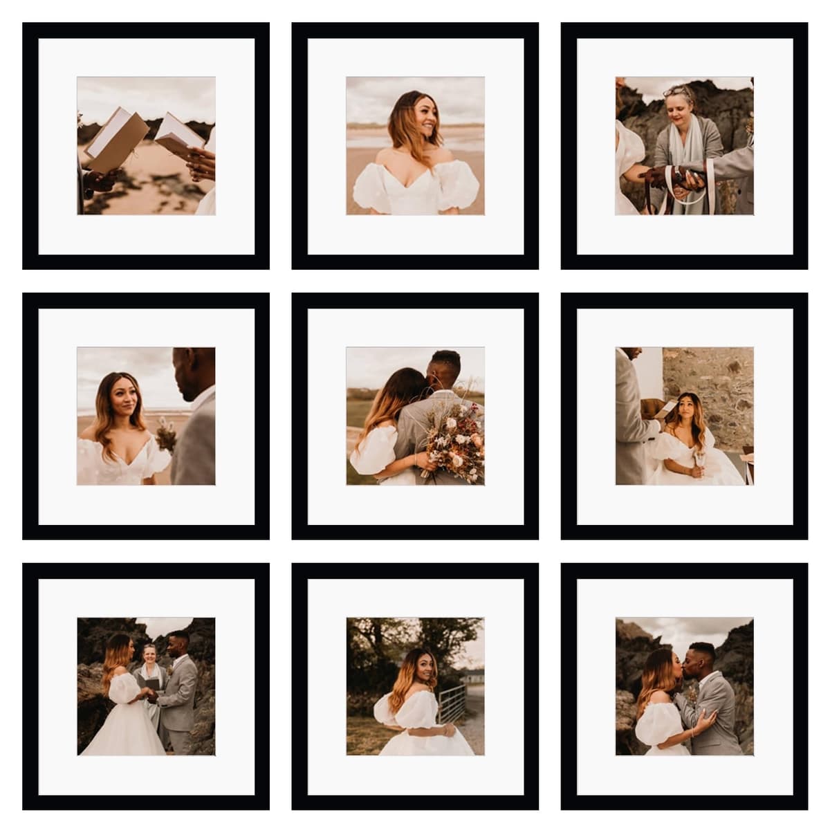12x12 Picture Frame Set of 9, Display Pictures