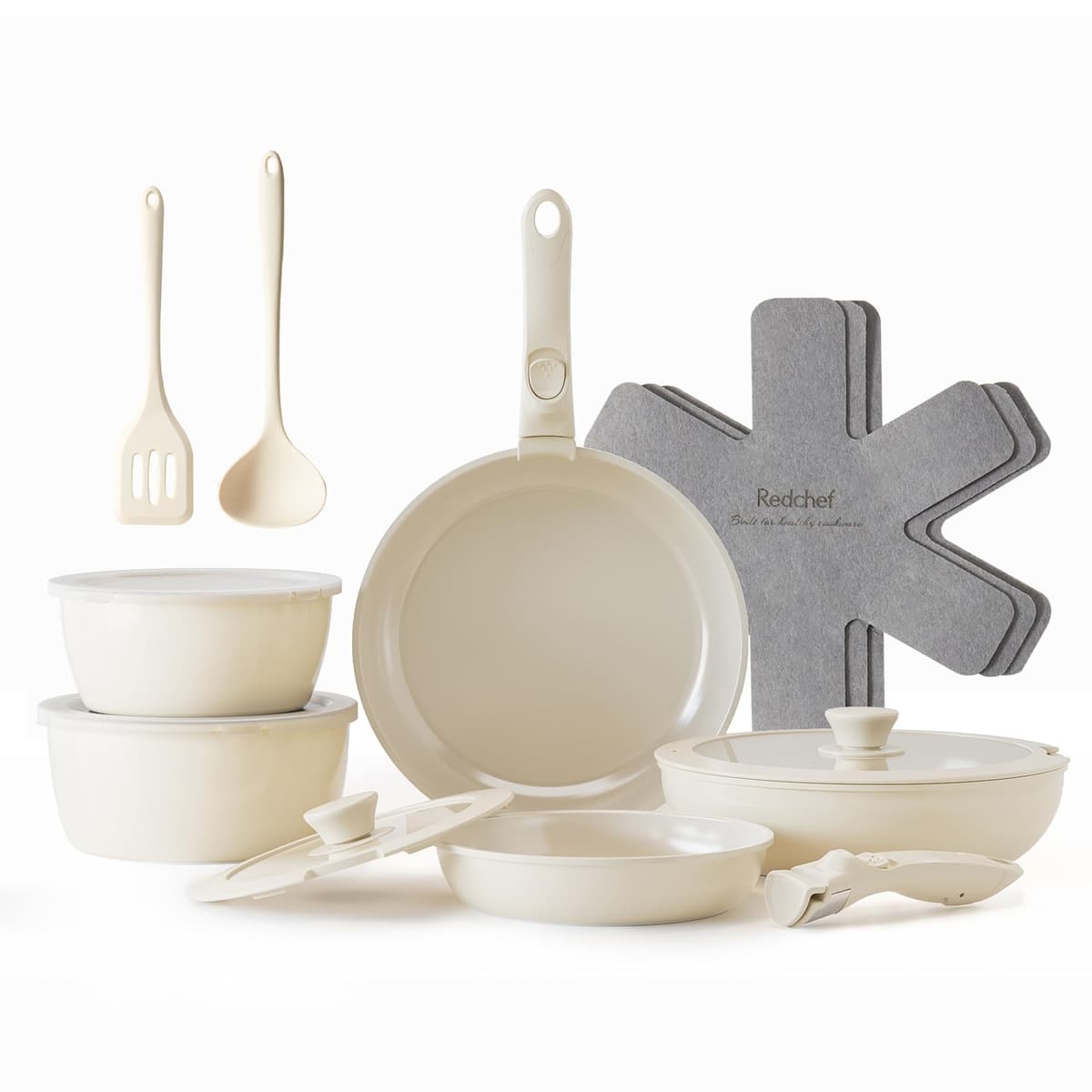 Redchef Ceramic Pots and Pans Set, 16pcs