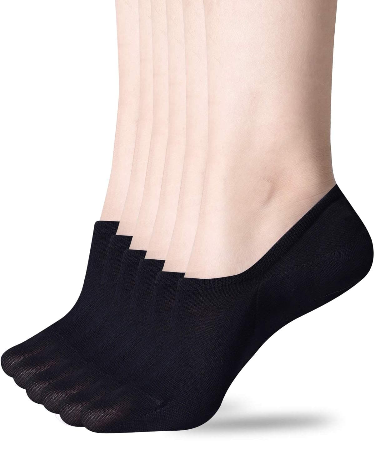Womens No Show Socks Non Slip Flat Boat Line Low