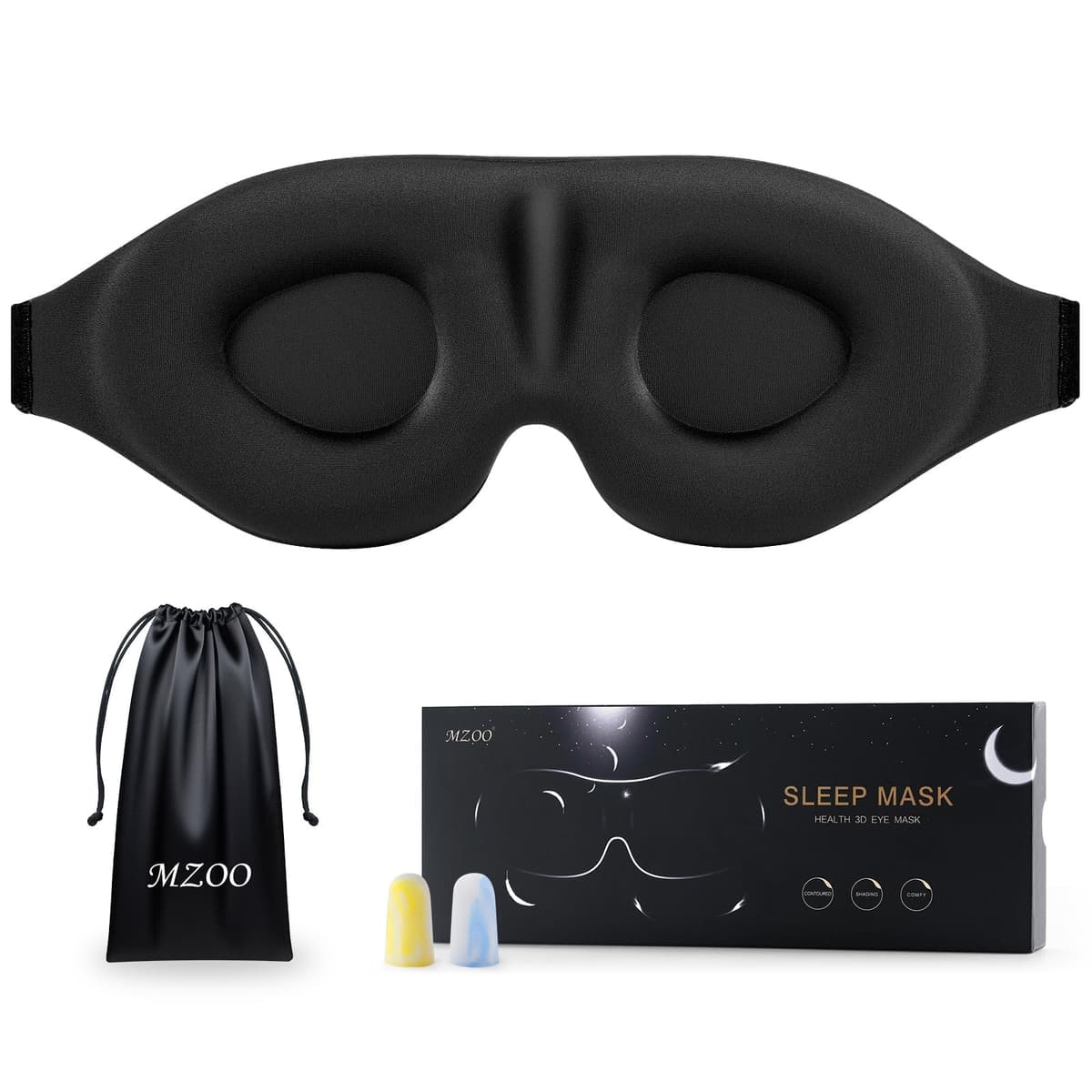 MZOO Luxury Sleep Mask for Women Men Patented