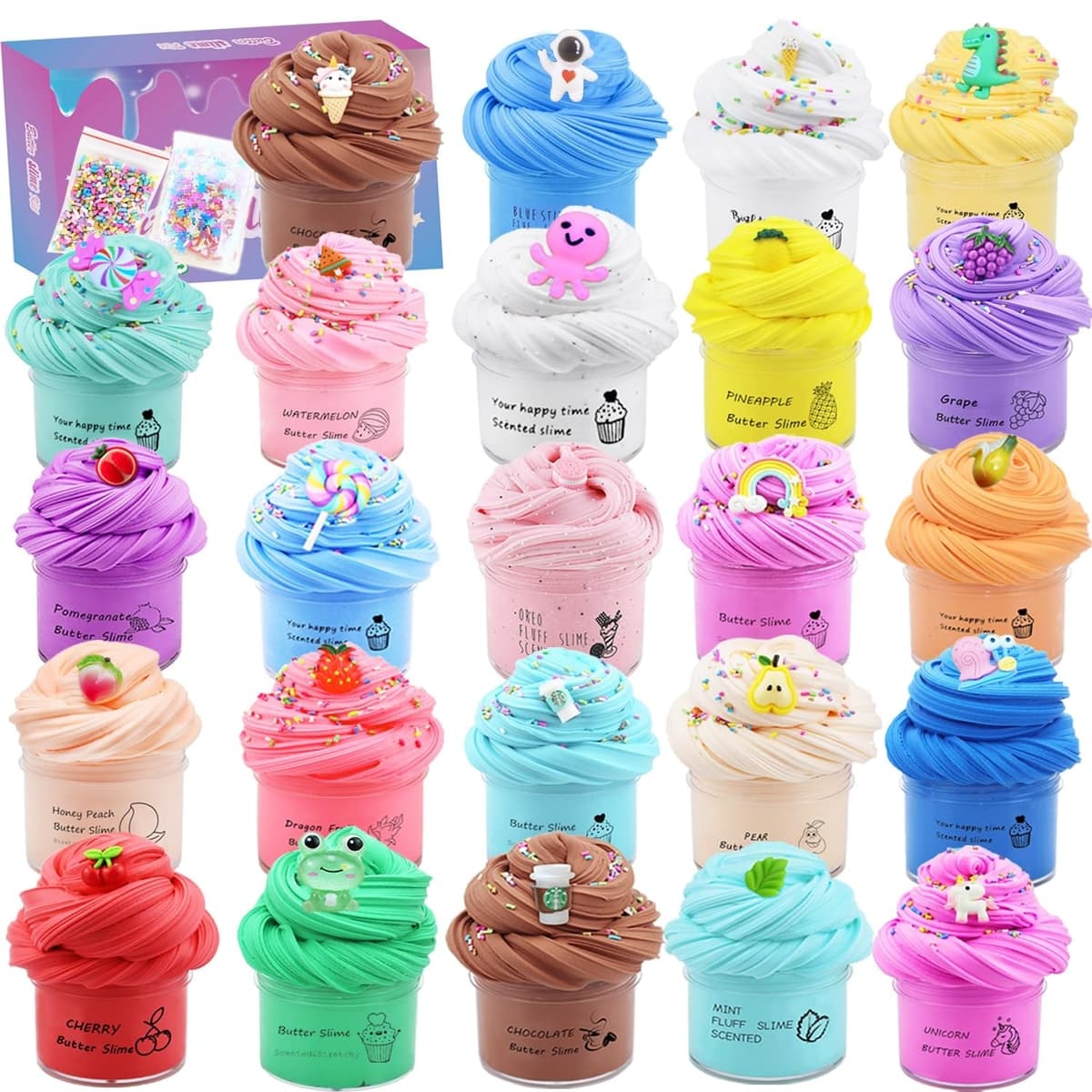 LKAXYTP 24 Pack Butter Slime Kit, Party Favor