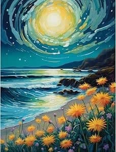 QUITEDEW Diamond Painting, Beach Diamond Art Kits
