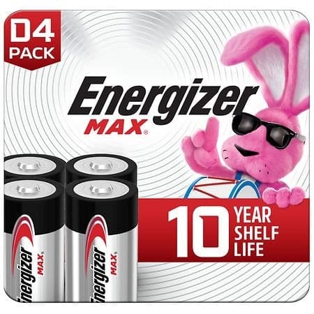 Energizer Max Alkaline Batteries Size D