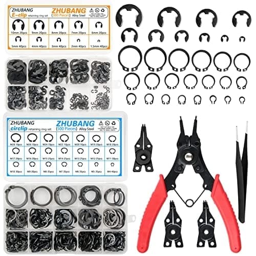 ZHUBANG 800Pcs C-clip External Retaining Rings