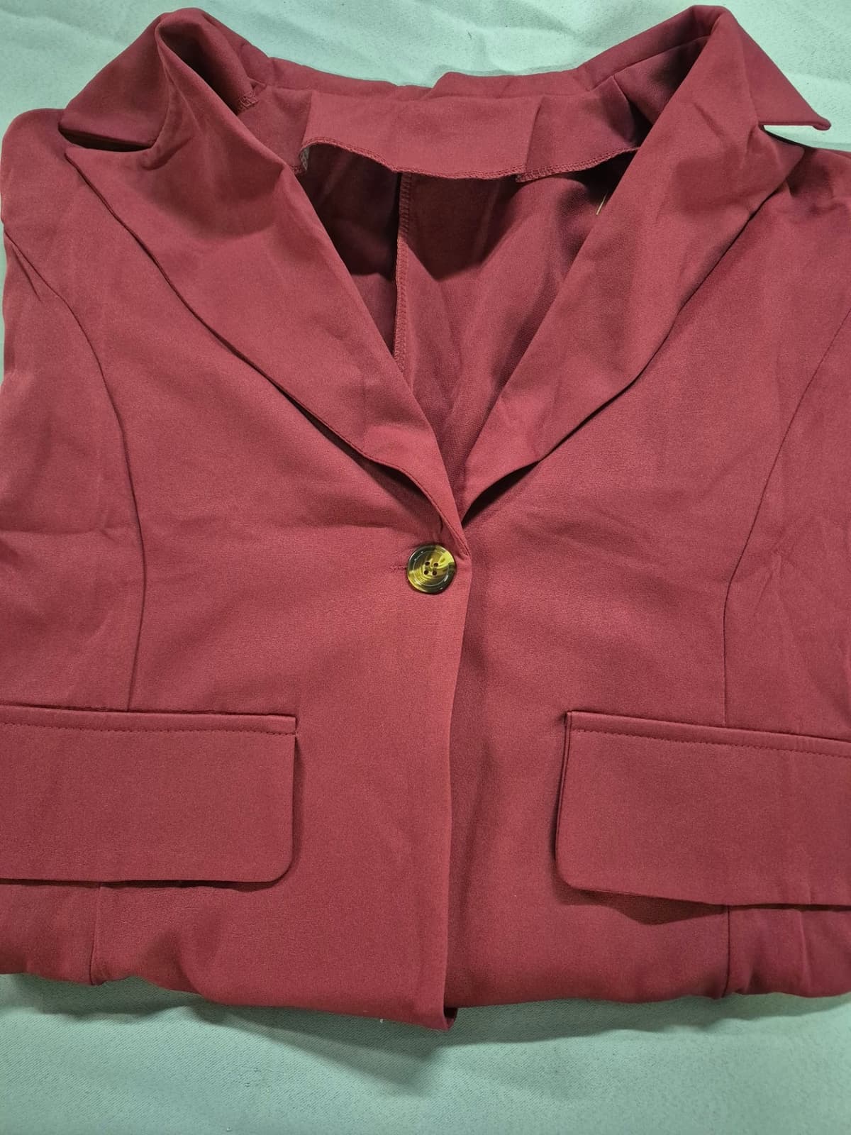 Women's Maroon Dress Shirt With Pockets (2XL)