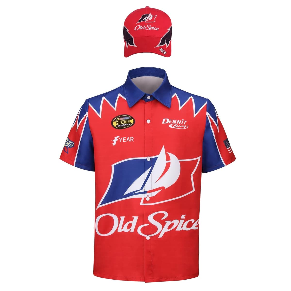 Ricky Bobby Costume Short Sleeve, Medium (M)