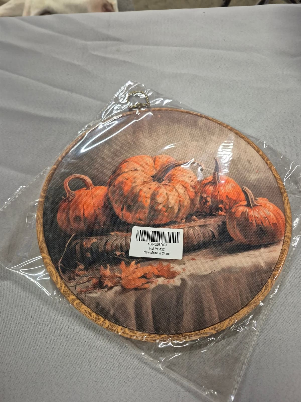 Embroidery Hoop Fall Pumpkins