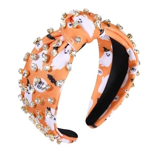 Halloween Crystal Knotted Headband for Women