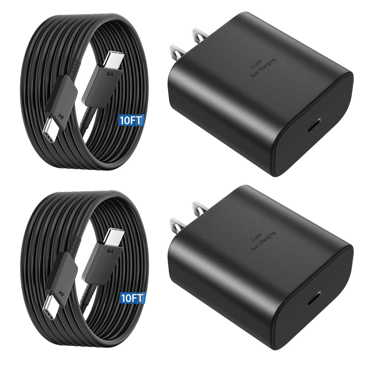 45W USB C Super Fast Charger Type C Charger, 10FT