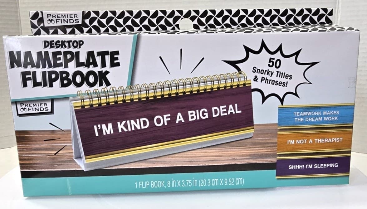 NEW Desktop Name Plate Flip Book