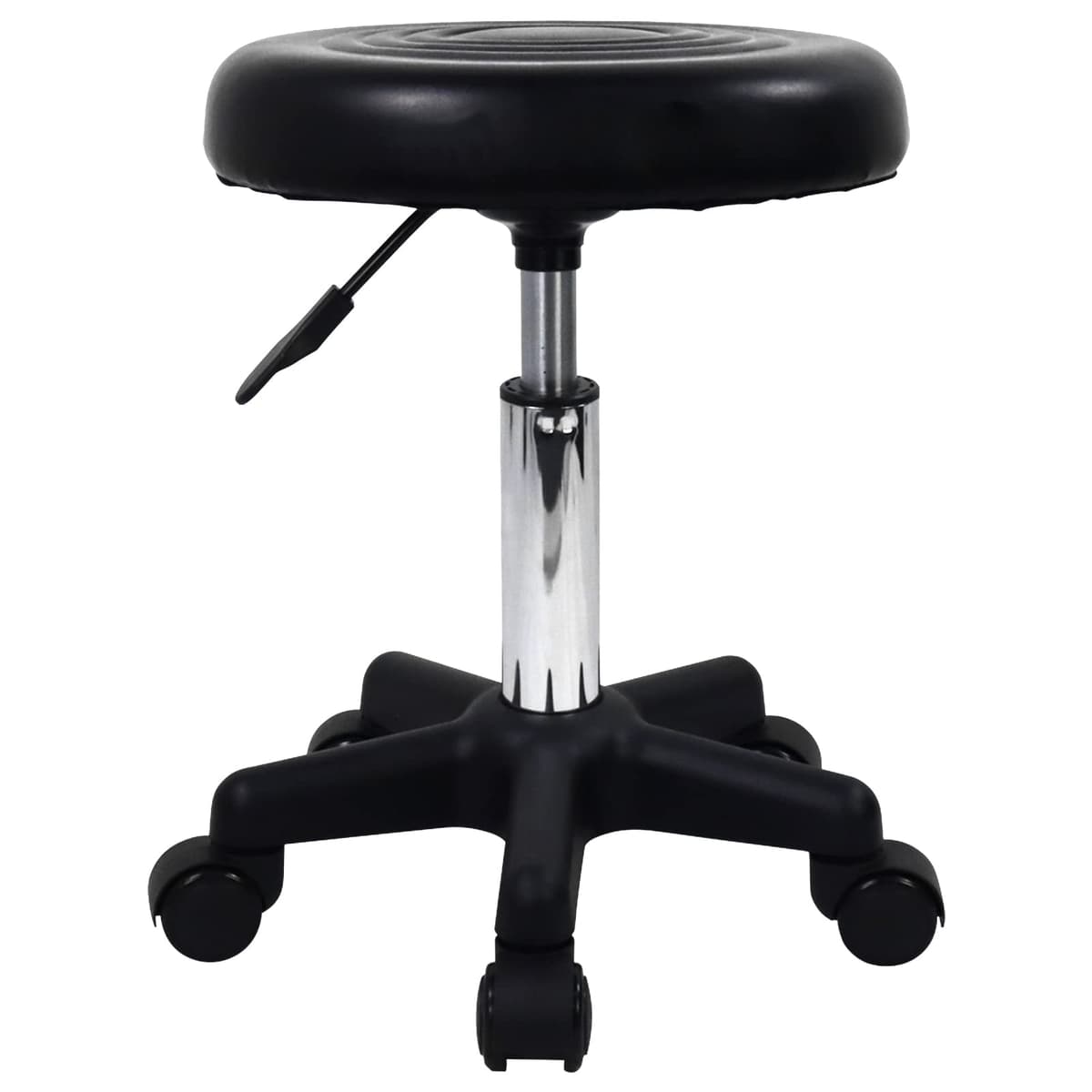 FURWOO Round Swivel PU Leahter Rolling Chair