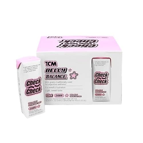 CheckCheck Prebiotic Rice Water, Dawn, 8.45oz/12